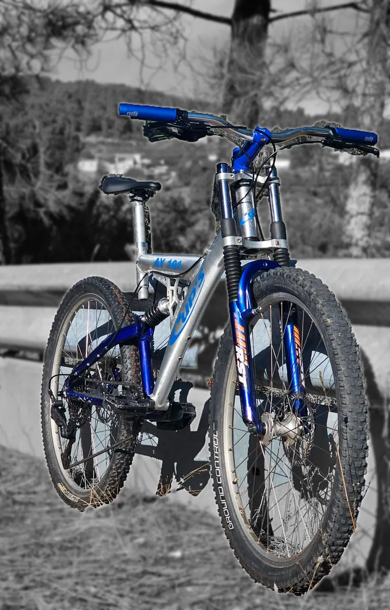 Bicicleta Cup's com Shimano Cues 1x10 e suspensão RST. Convertida a travão de disco.